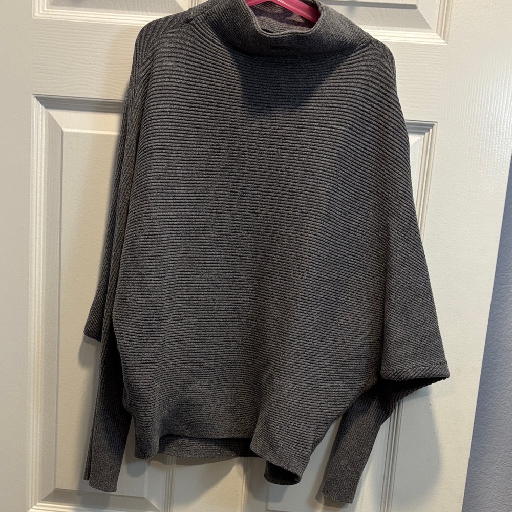 Philosophy Grey Ribbed Batwing Sweater - Picture 3 of 5